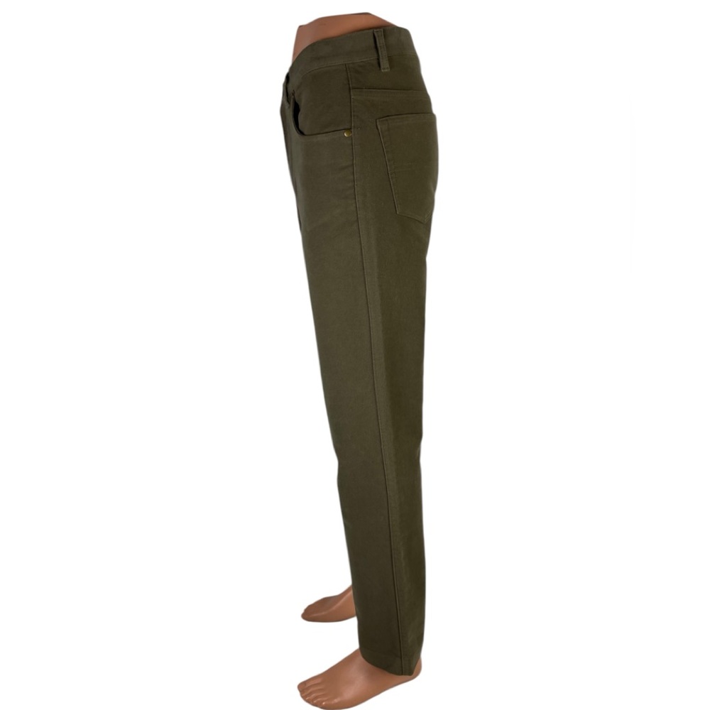 Peter Christian Chamois Pants Size 32 x 30 Green 100% Cotton Trousers Olive - Picture 3 of 10
